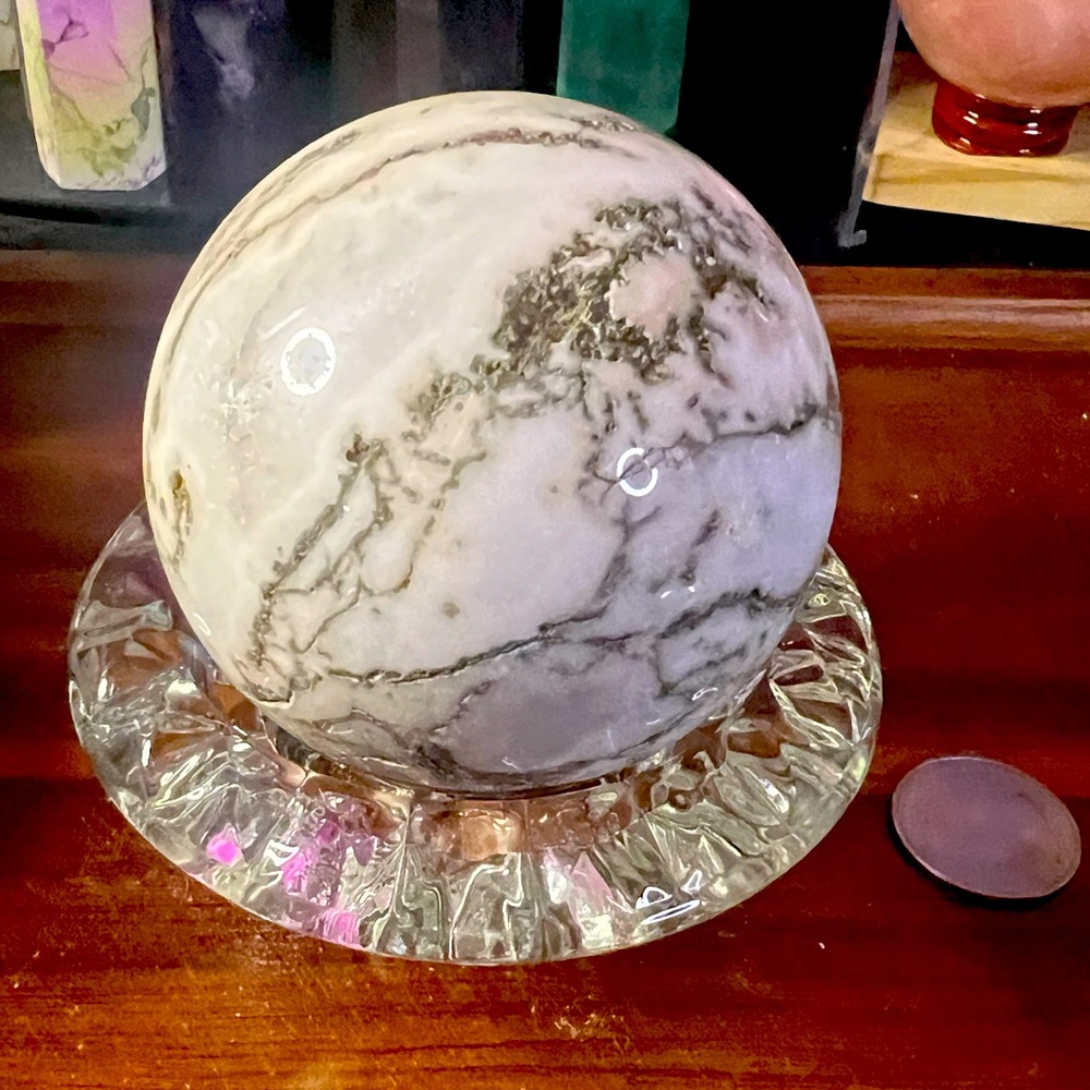 Moss Agate Sphere 16oz